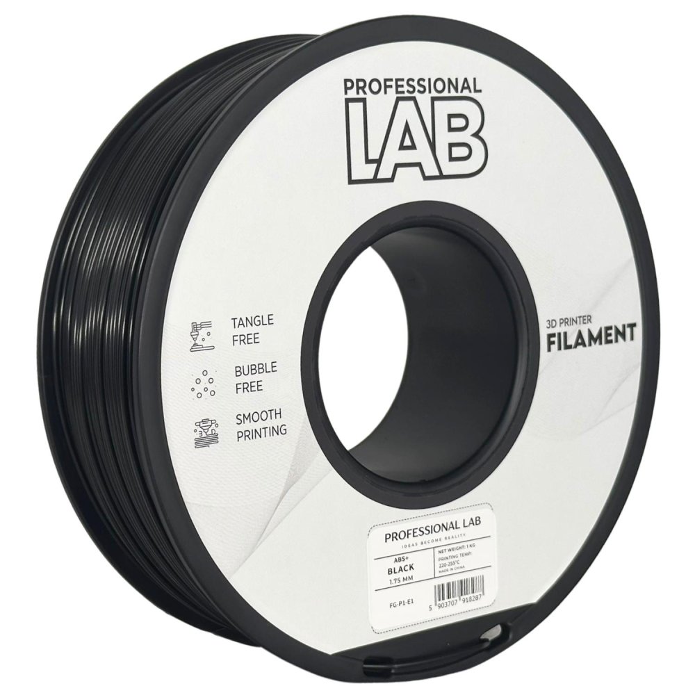 Professional Lab ABS+ Filament - Nero (Black) 1 kg / 1,75 mm