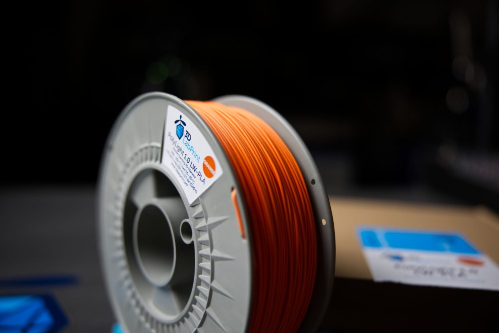3DLabPrint LW-PLA PolyLight Filament - Orange 1 kg / 1,75 mm