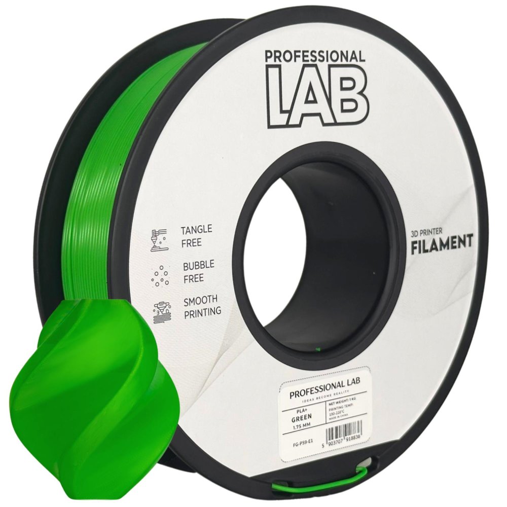 Professional Lab PLA+ Filament - Verde (Green) 1 kg / 1,75 mm