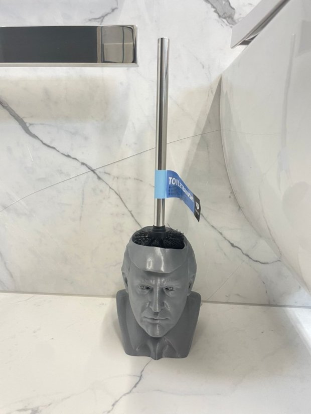 Donald Trump Toilet Brush Holder set