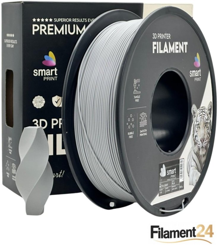 Smart Print PLA Filament - Metallic graye (Meta gray) 1 kg / 1,75 mm Smart Print PLA Filament - Metallic graye (Meta gray) 1 kg / 1,75 mm