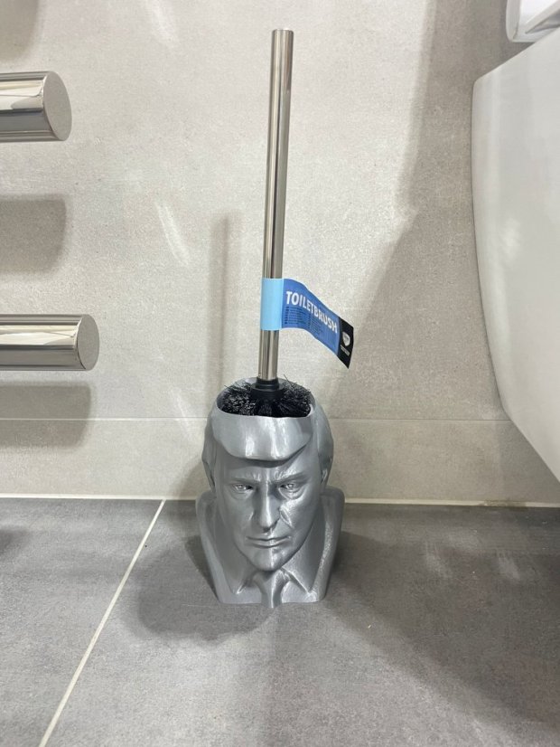 Donald Trump Toilet Brush Holder set