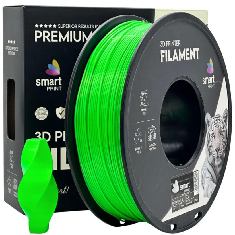Smart Print PLA Filament - Metallic green (Meta green) 1 kg / 1,75 mm Smart Print PLA Filament - Metallic green (Meta green) 1 kg / 1,75 mm