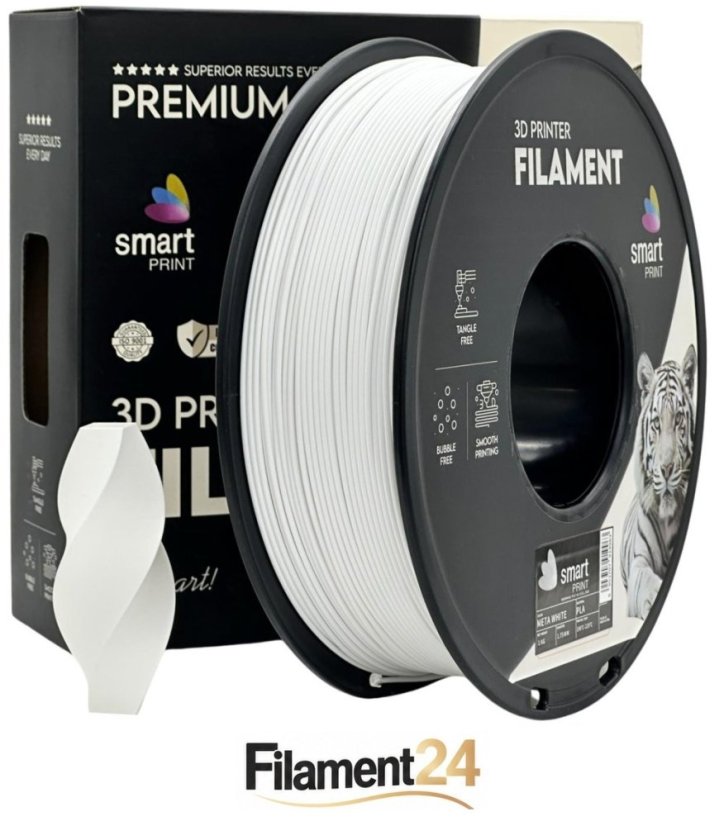 Smart Print PLA Filament - Meta white (Metallic white) 1 kg / 1,75 mm