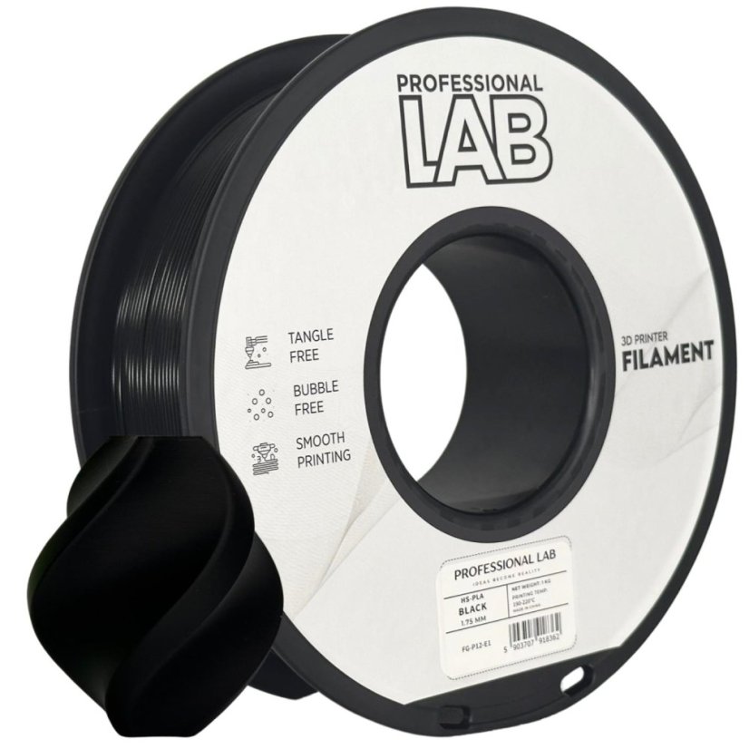 Professional Lab HS-PLA Filament - Black 1 kg / 1,75 mm