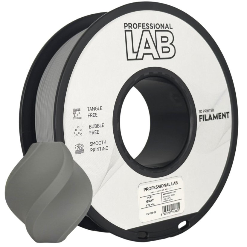 Professional Lab PLA+ Filament - Gray 1 kg / 1,75 mm