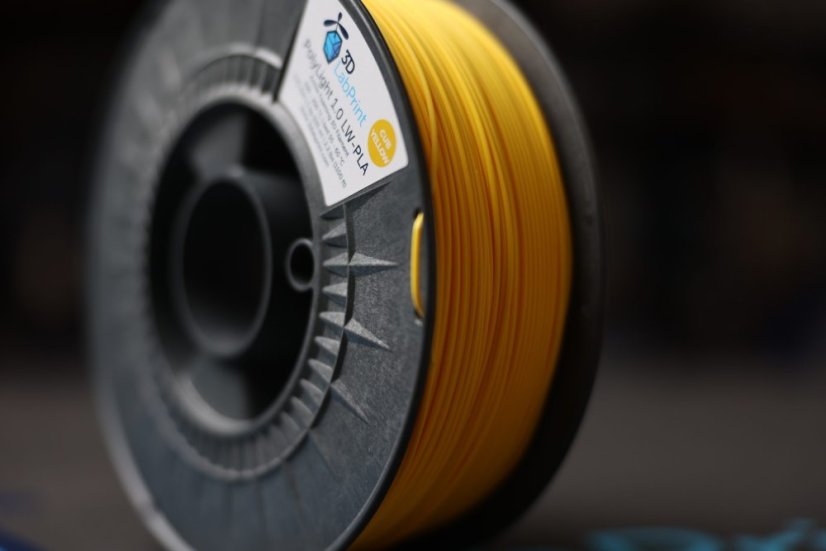 LW-PLA-Filament für RC-Flugzeuge 3DLabPrint PolyLight – Gelb (Cub Yellow), 1 kg / 1,75 mm
