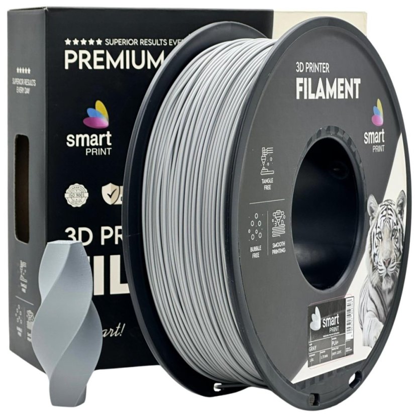 Smart Print PLA+ Filament - Gray 1 kg / 1,75 mm