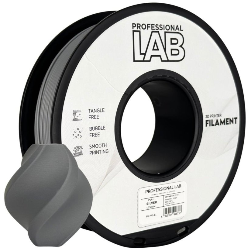 Professional Lab PLA+ Filament - Silver 1 kg / 1,75 mm
