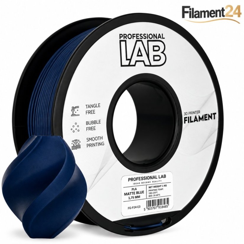 Professional Lab PLA Filament - Matte blue 1 kg / 1,75 mm