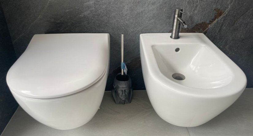 Donald Trump Toilet Brush Holder set
