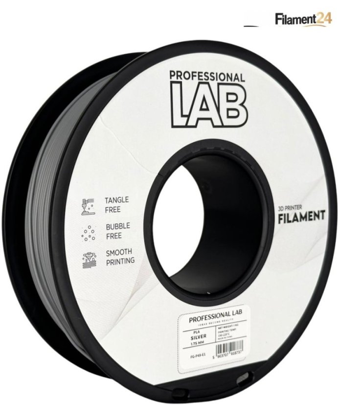 Professional Lab PLA Filament - Silver 1 kg / 1,75 mm
