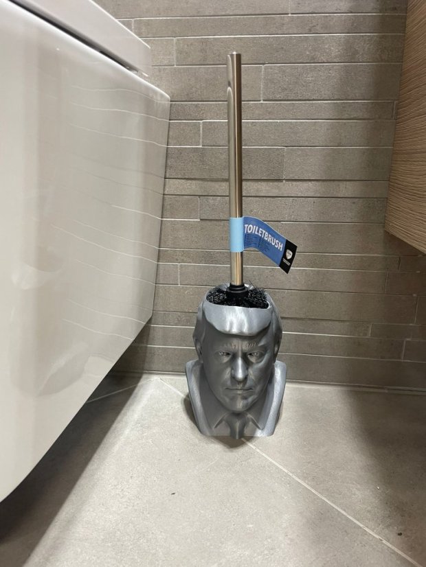 Donald Trump Toilet Brush Holder set