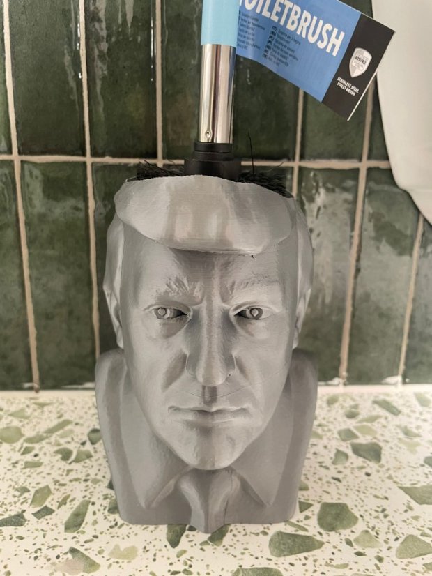 Donald Trump Toilet Brush Holder set