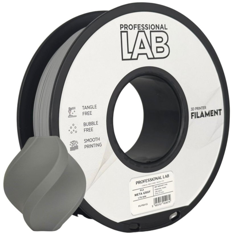 Professional Lab PLA Filament - Metallic graye (Meta gray) 1 kg / 1,75 mm