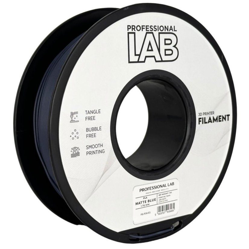 Professional Lab PLA Filament - Matte blue 1 kg / 1,75 mm