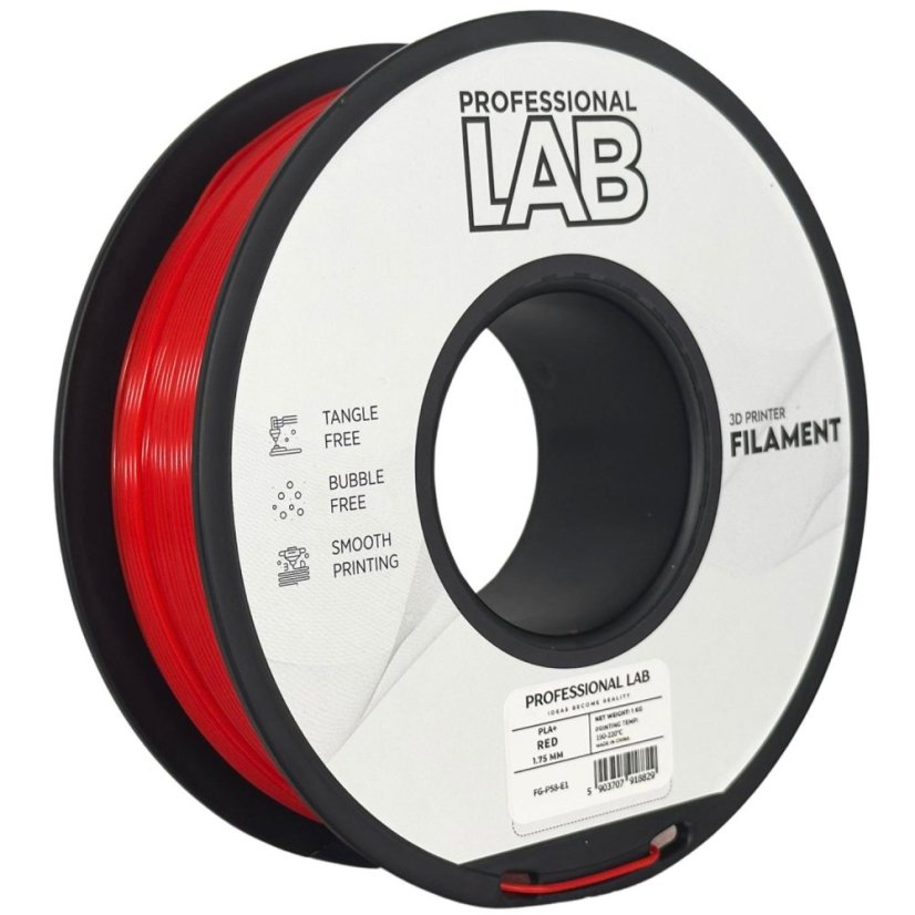 Professional Lab PLA+ Filament - Red 1 kg / 1,75 mm