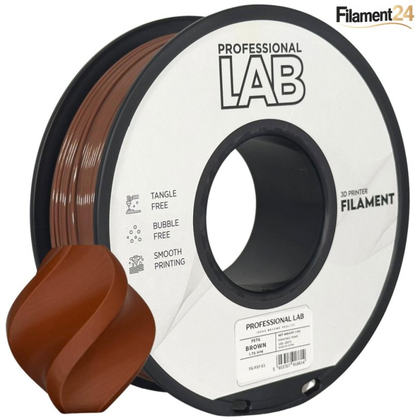 Professional Lab PETG Filament - Brown 1 kg / 1,75 mm