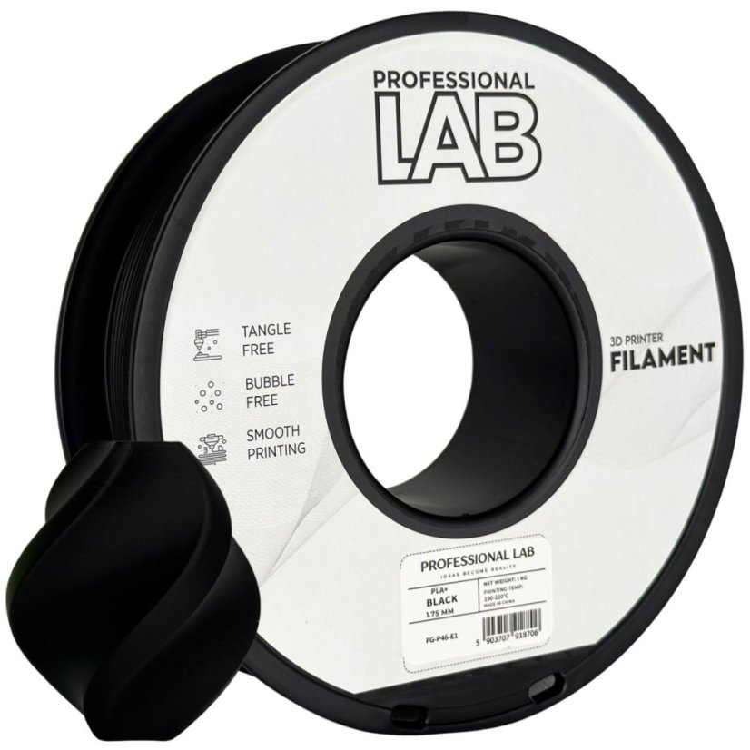 Professional Lab PLA+ Filament - Black 1 kg / 1,75 mm