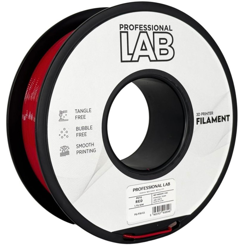 Professional Lab PETG Filament - Red  1 kg / 1,75 mm