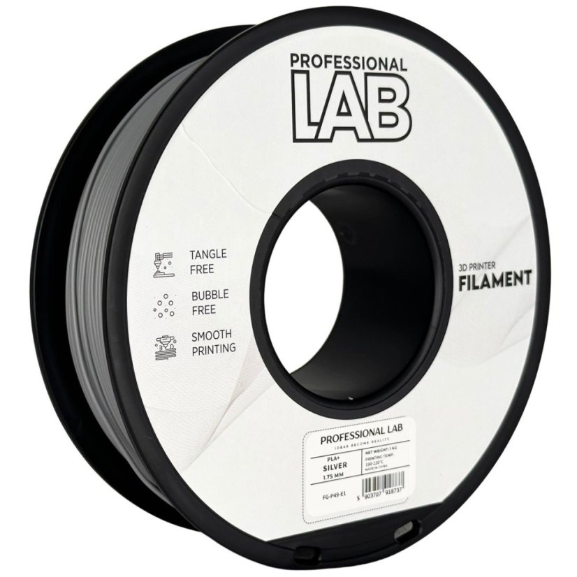Professional Lab PLA+ Filament - Silver 1 kg / 1,75 mm