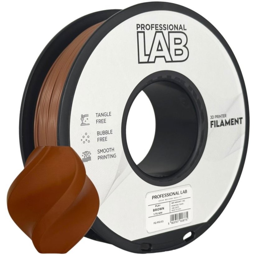 Professional Lab PLA+ Filament - Brown 1 kg / 1,75 mm