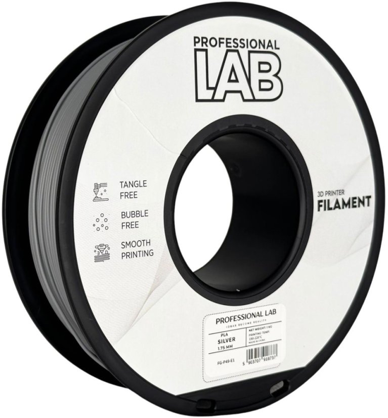 Professional Lab PLA Filament - Silver 1 kg / 1,75 mm