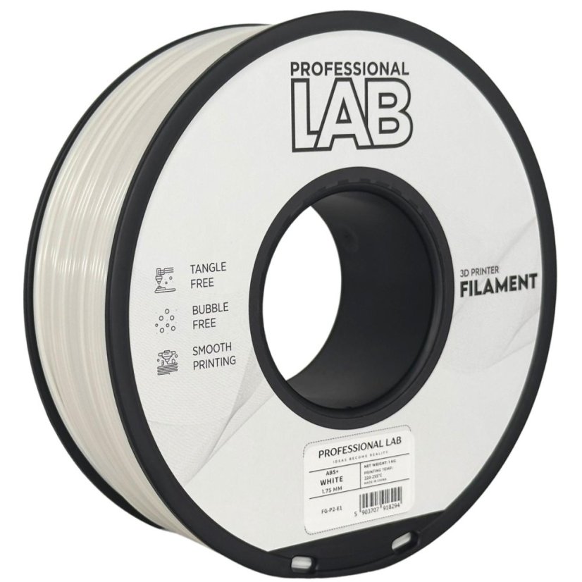 Professional Lab ABS+ Filament - White 1 kg / 1,75 mm