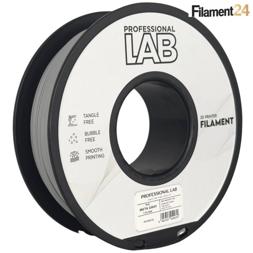 Professional Lab PLA Filament - Metallic graye (Meta gray) 1 kg / 1,75 mm