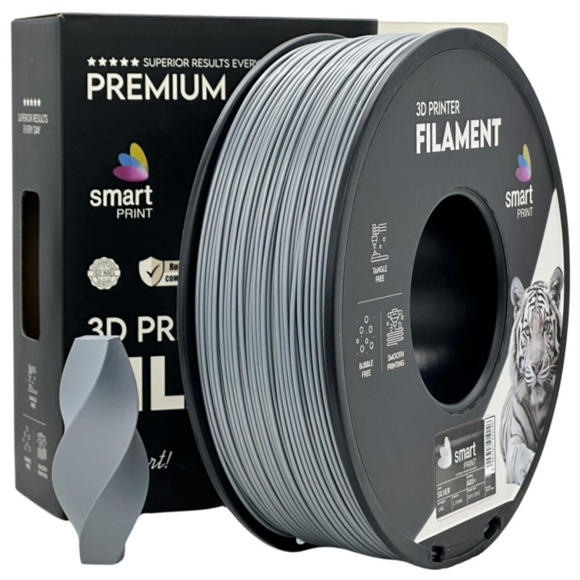 Smart Print ABS+ Filament - Silver 1 kg / 1,75 mm