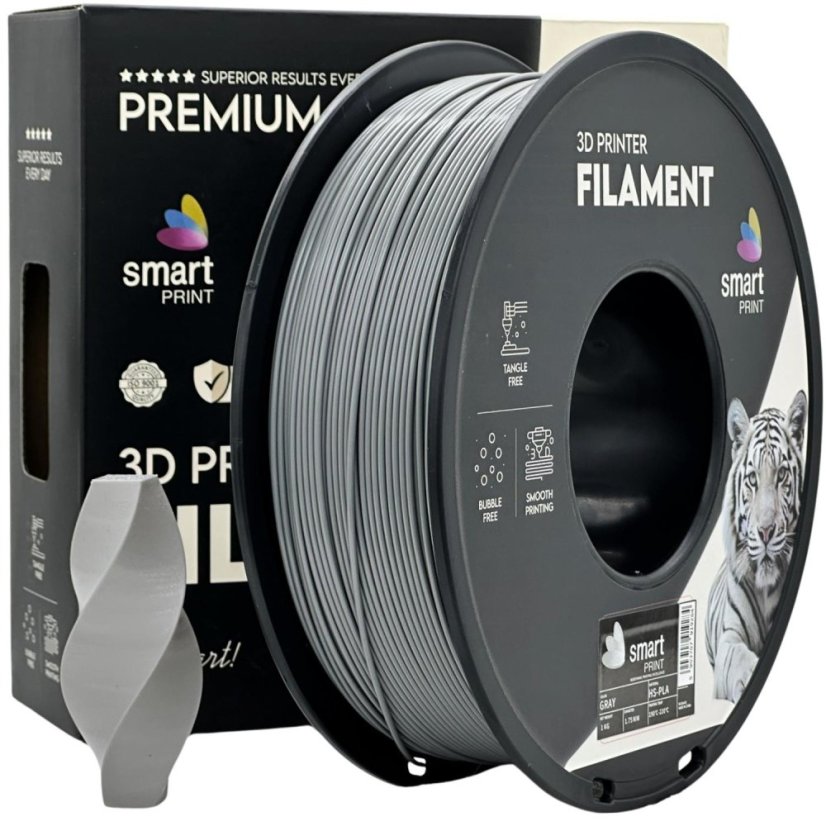 Smart Print HS-PLA Filament - Gray 1 kg / 1,75 mm