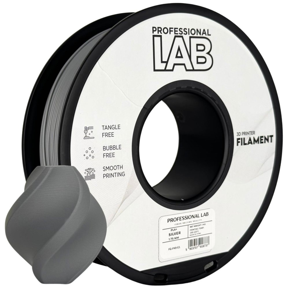 Professional Lab PLA+ Filament - Plateado (Silver) 1 kg / 1,75 mm
