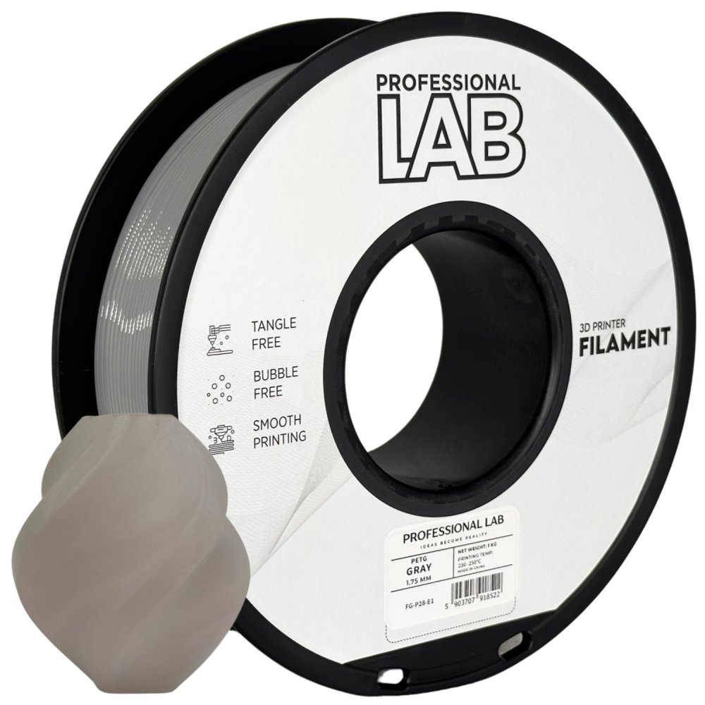 Professional Lab PETG Filament - grigio (Gray) 1 kg / 1,75 mm