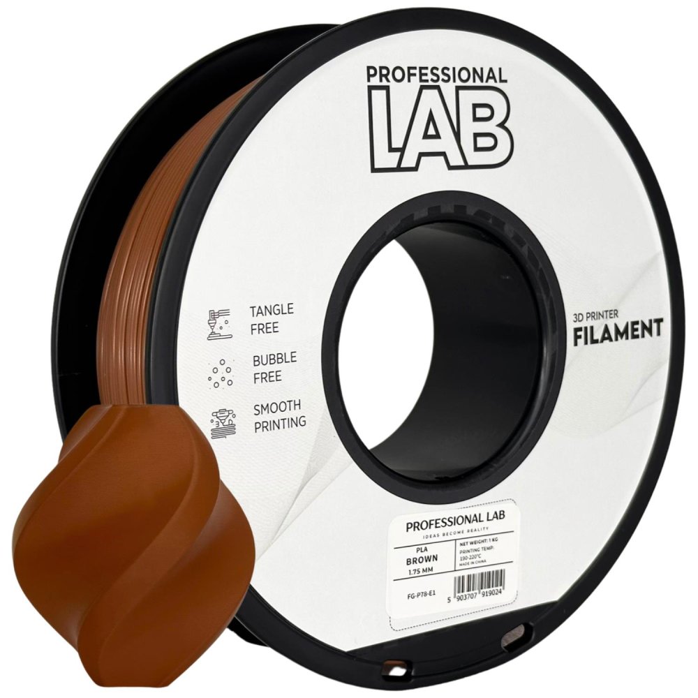 Professional Lab PLA Filament - Marrón (Brown) 1 kg / 1,75 mm