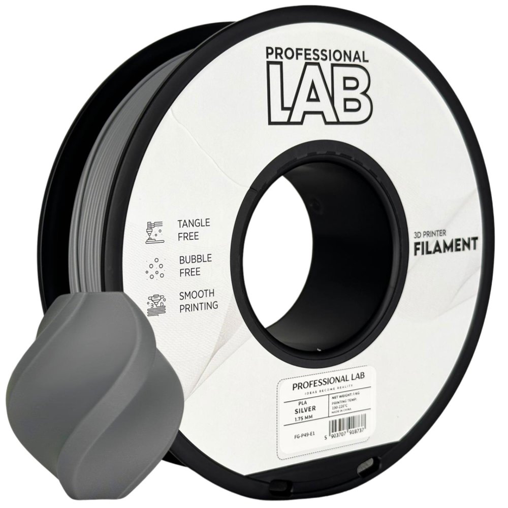 Professional Lab PLA Filament - Plateado (Silver) 1 kg / 1,75 mm