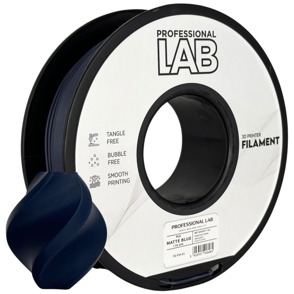 Professional Lab PLA Filament - Azul mate (Matte blue) 1 kg / 1,75 mm