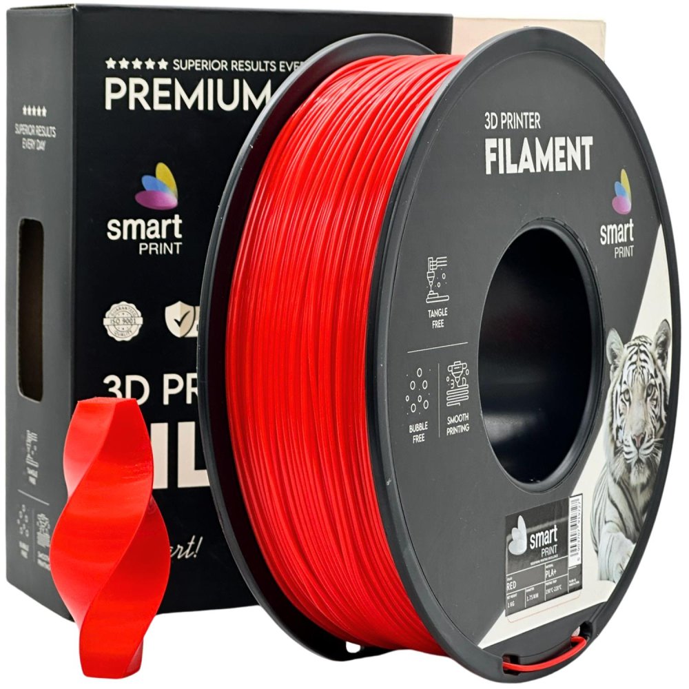 Smart Print PLA+ Filament - Rojo (Red) 1 kg / 1,75 mm