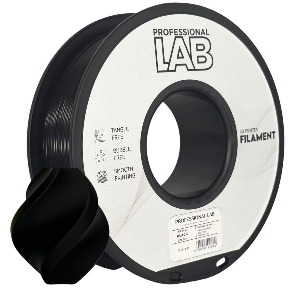 Professional Lab HS-PLA Filament - Nero (Black) 1 kg / 1,75 mm