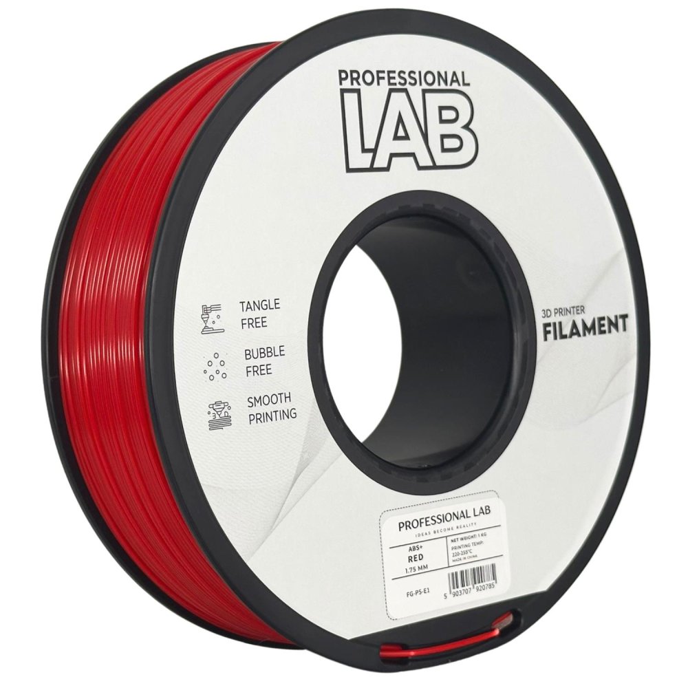 Professional Lab ABS+ Filament - Rosso (Red) 1 kg / 1,75 mm
