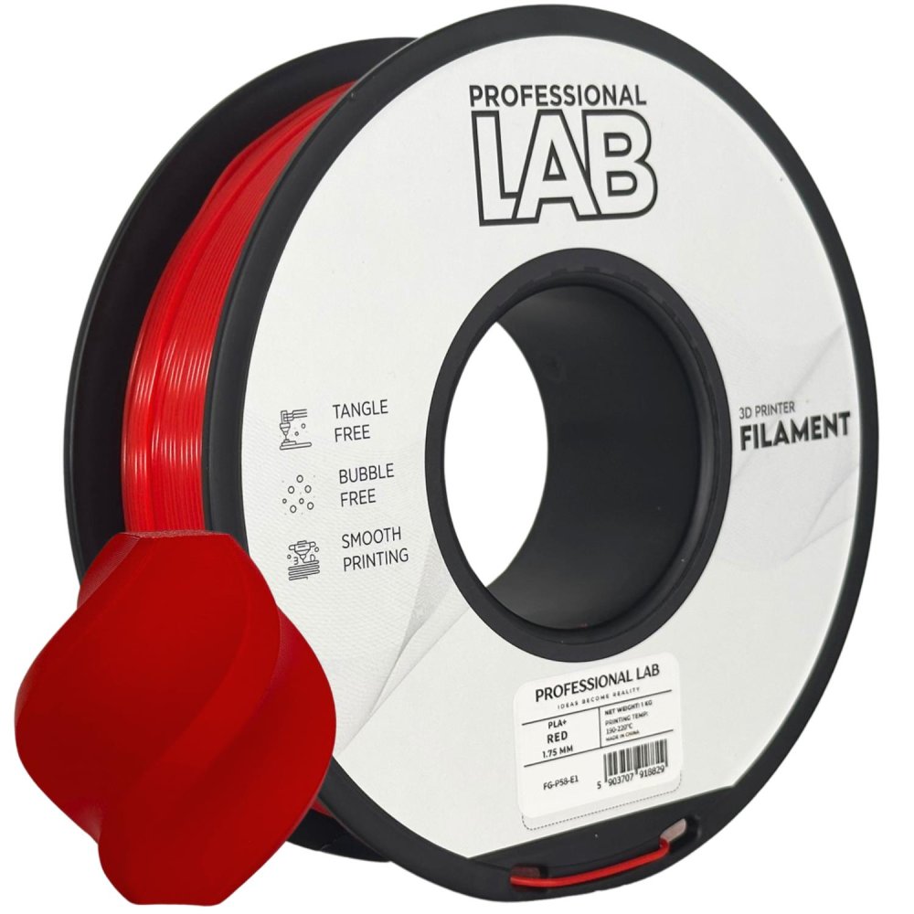 Professional Lab PLA+ Filament - Rojo (Red) 1 kg / 1,75 mm