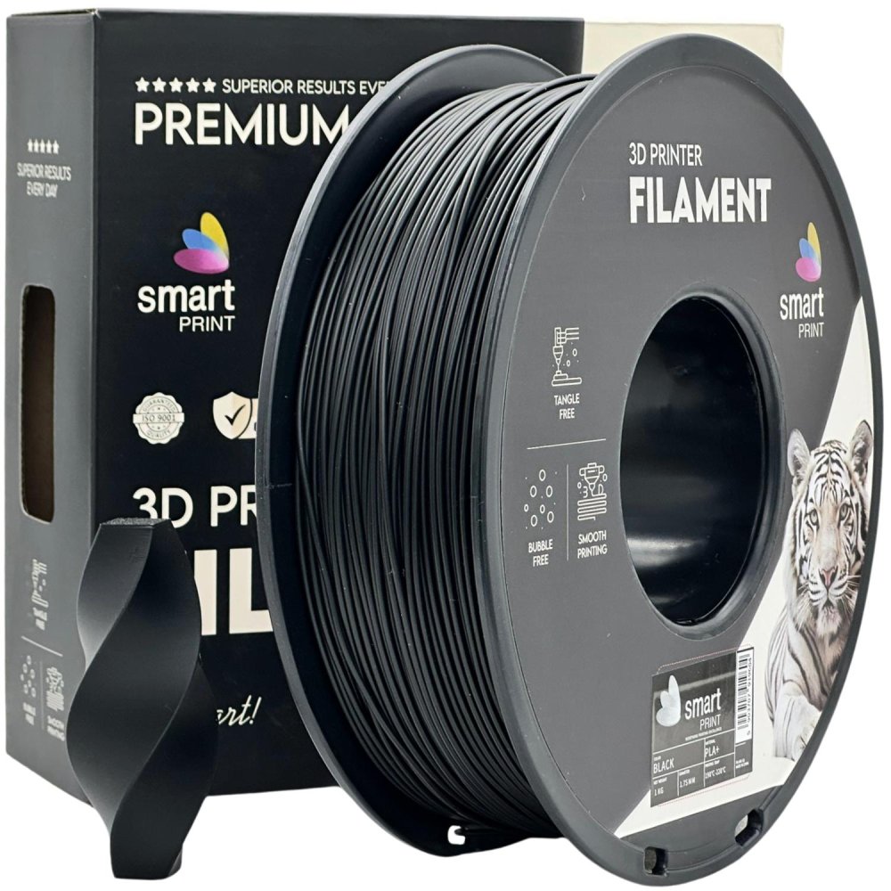 Smart Print PLA+ Filament - Negro (Black) 1 kg / 1,75 mm