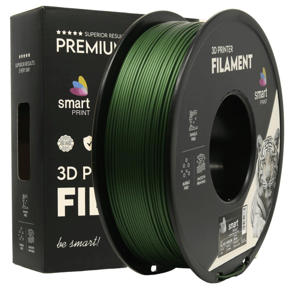 Smart Print PLA Filament - Verde oliva (Olive green) 1 kg / 1,75 mm