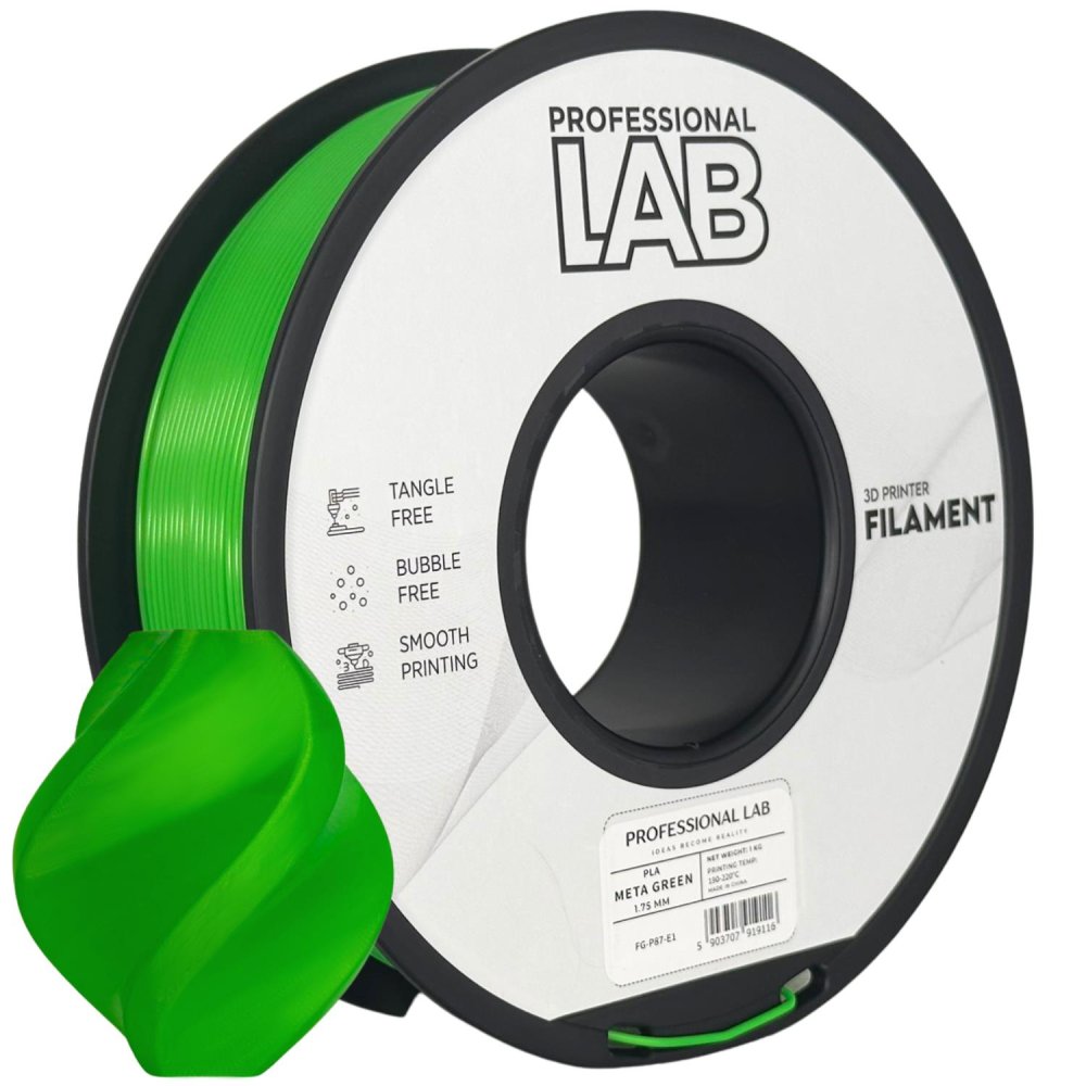 Professional Lab PLA Filament - Verde metálico (Meta green) 1 kg / 1,75 mm