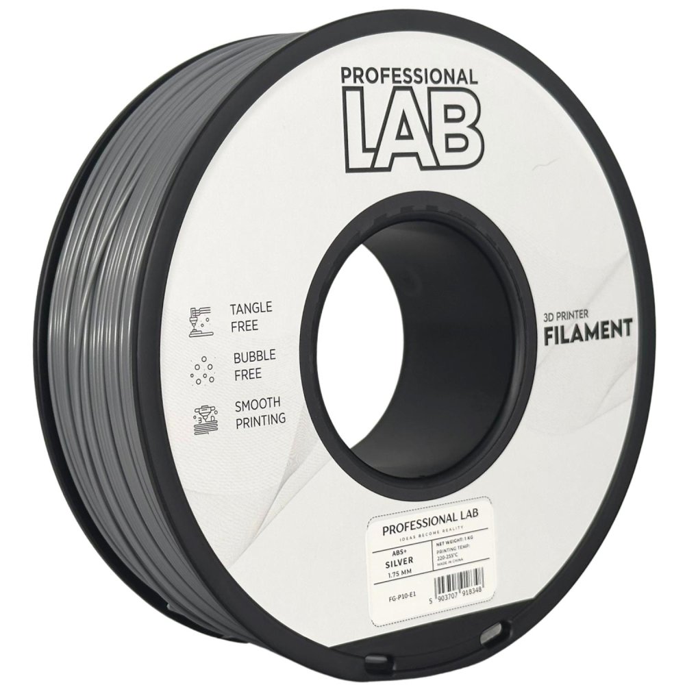 Professional Lab ABS+ Filament - Argento (Silver) 1 kg / 1,75 mm