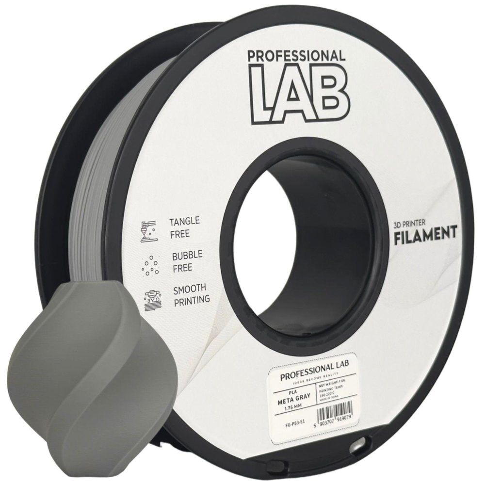 Professional Lab PLA Filament - Gris metálico (Meta gray) 1 kg / 1,75 mm