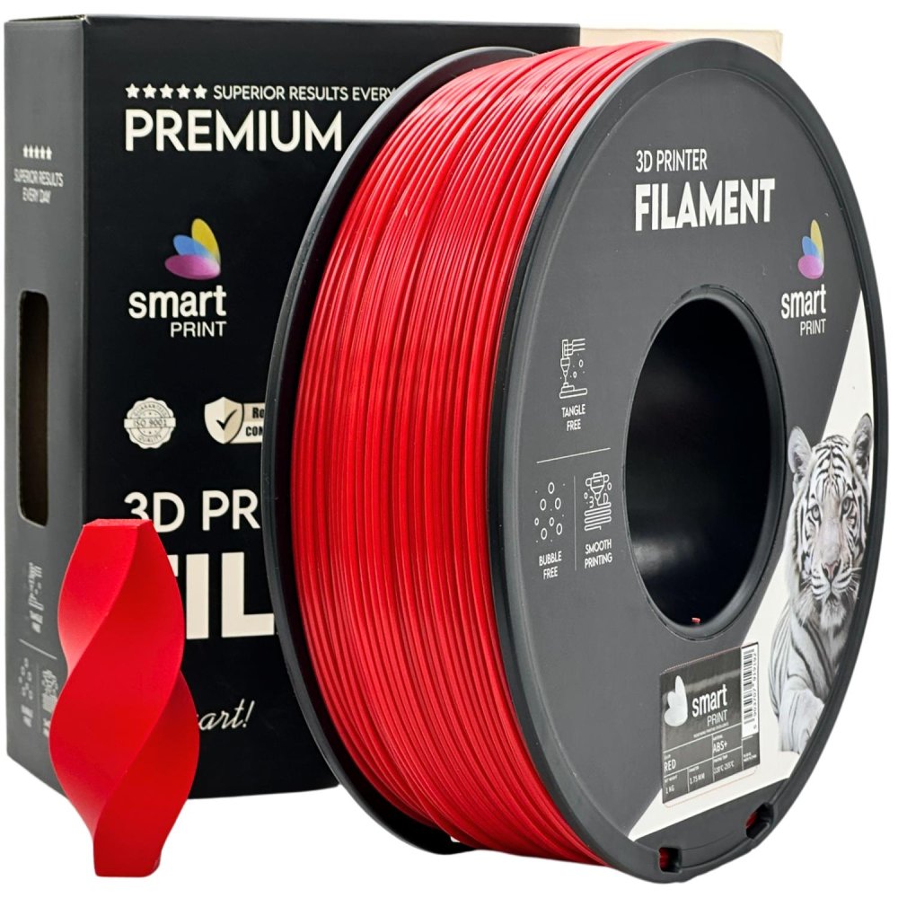 Smart Print ABS+ Filament - Rosso (Red) 1 kg / 1,75 mm