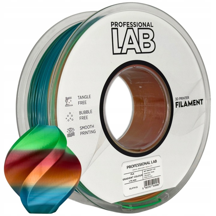 Professional Lab PLA Filament - Color degradado (gradient colour) 1 kg / 1,75 mm