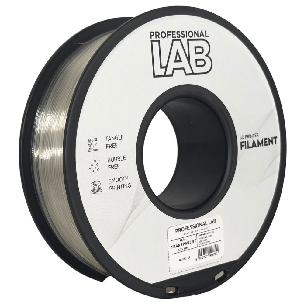 Professional Lab PLA+ Filament - Transparente 1 kg / 1,75 mm